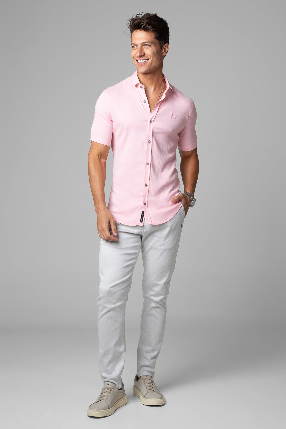CAMISA DUBAI GOLA TRADICIONAL MANGA CURTA