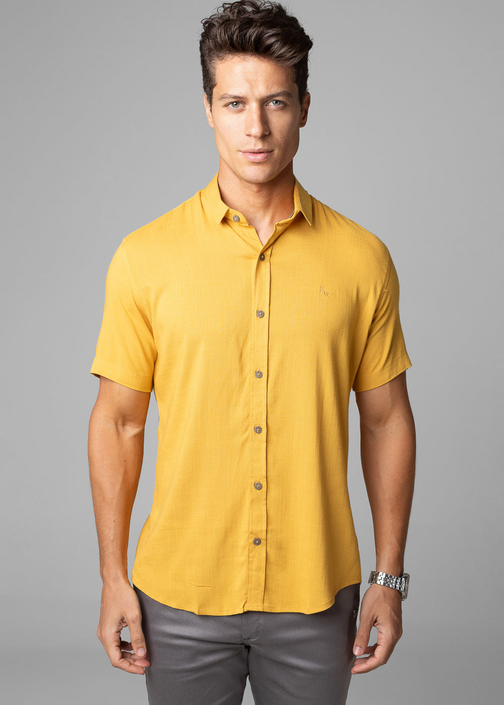 CAMISA DUBAI GOLA TRADICIONAL MANGA CURTA