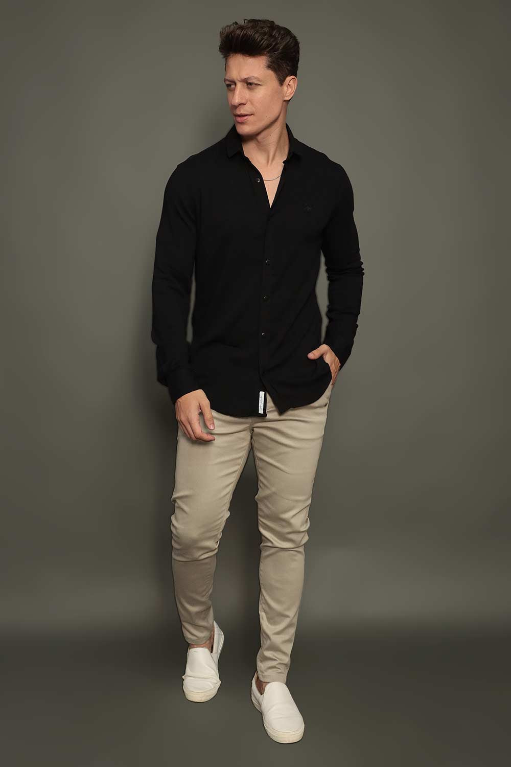 CAMISA DUBAI GOLA TRADICIONAL MANGA LONGA