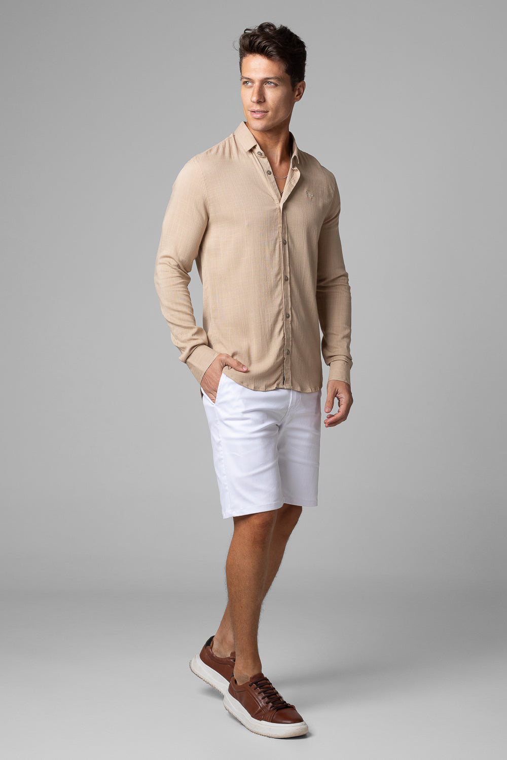 CAMISA DUBAI GOLA TRADICIONAL MANGA LONGA