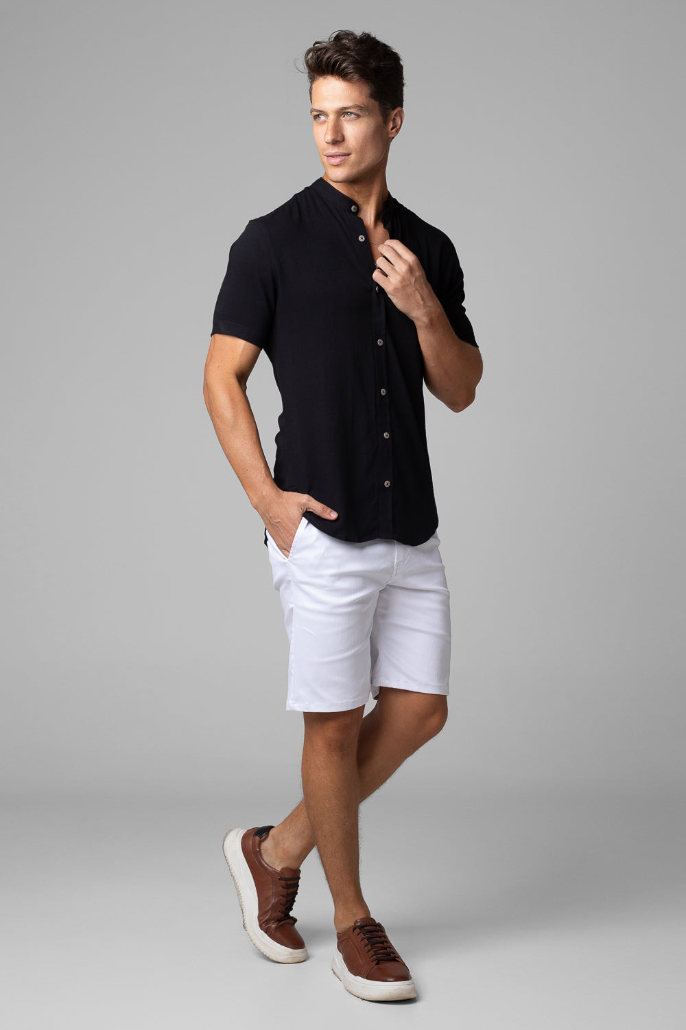 CAMISA DUBAI GOLA PADRE MANGA CURTA