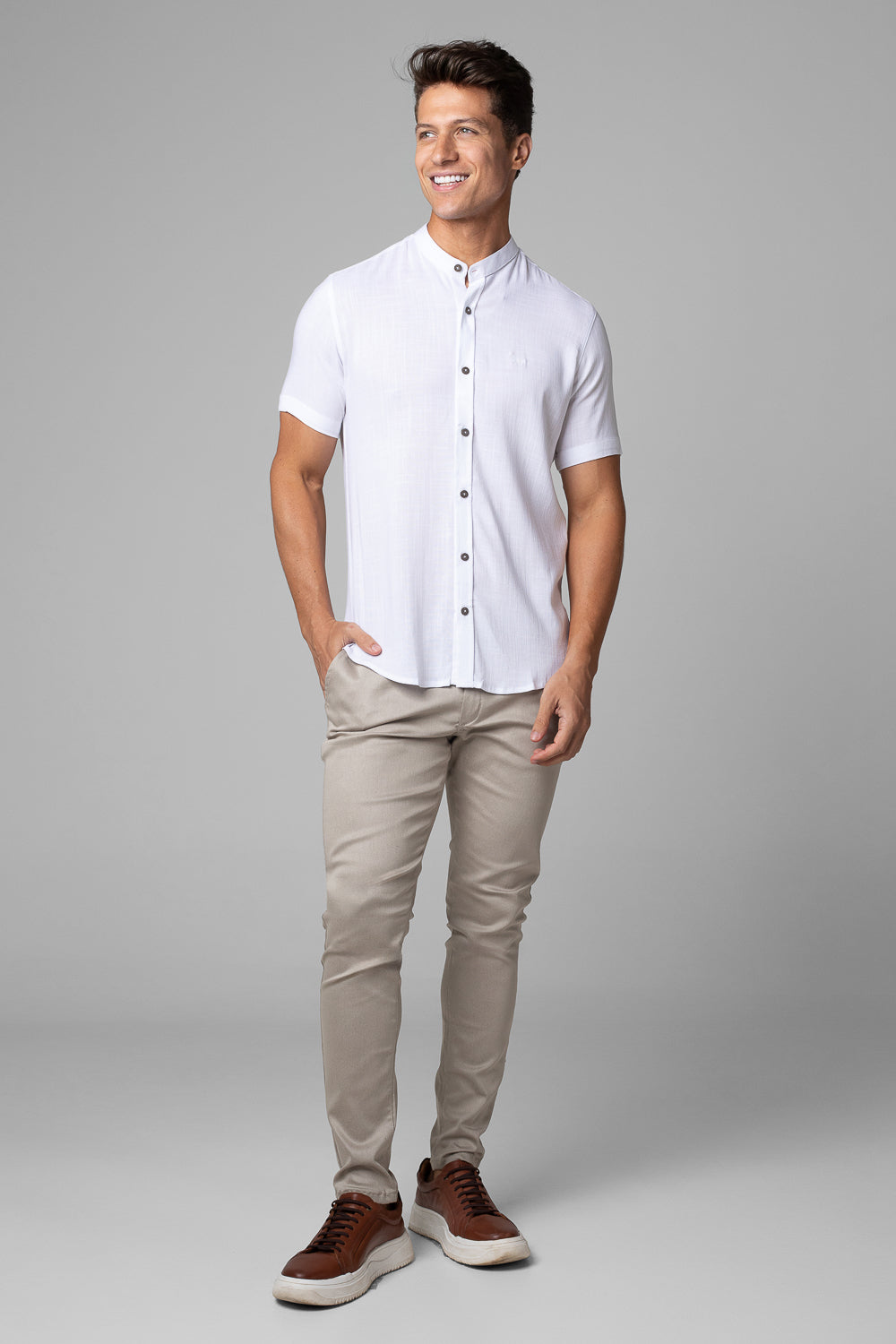 CAMISA DUBAI GOLA PADRE MANGA CURTA