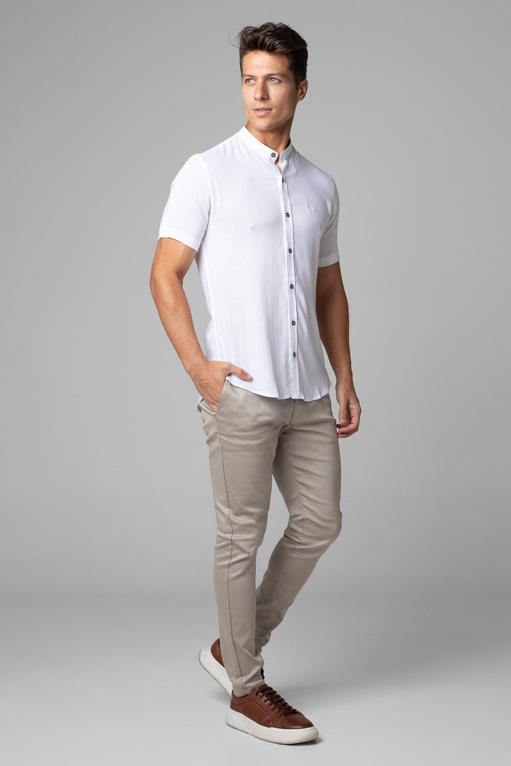 CAMISA DUBAI GOLA PADRE MANGA CURTA