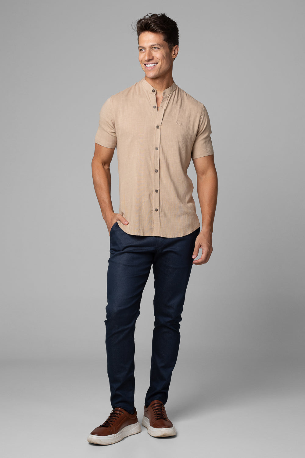 CAMISA DUBAI GOLA PADRE MANGA CURTA