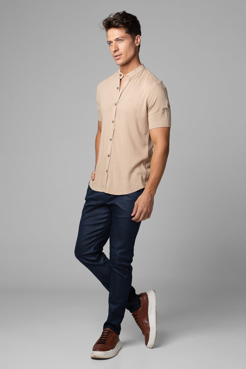CAMISA DUBAI GOLA PADRE MANGA CURTA
