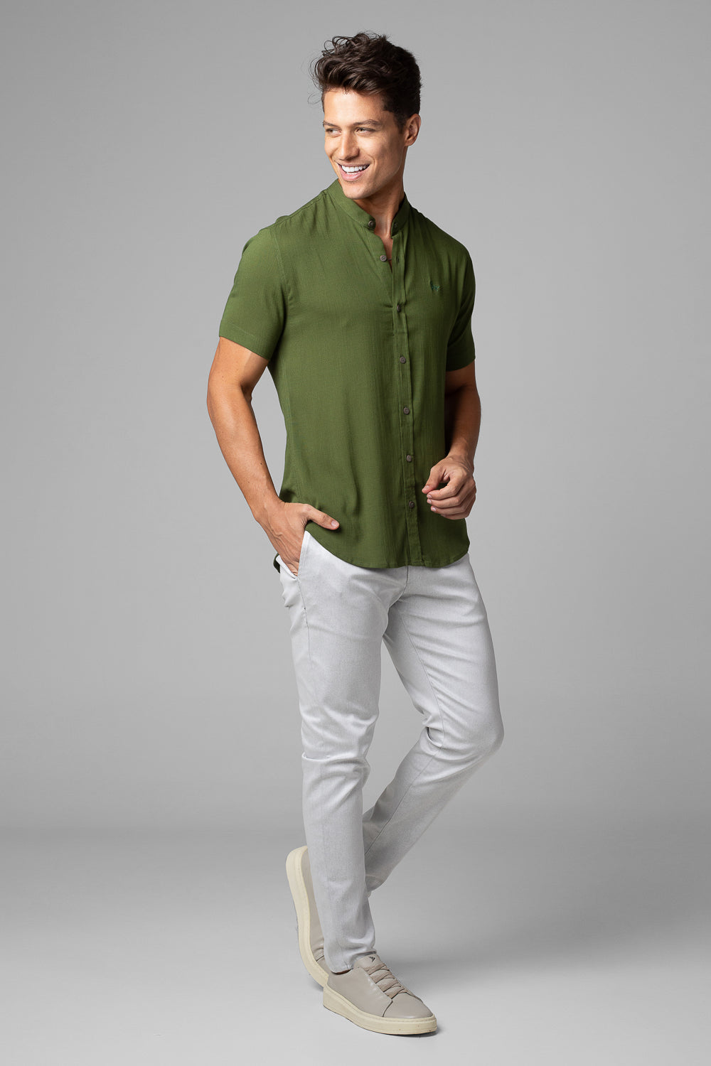 CAMISA DUBAI GOLA PADRE MANGA CURTA
