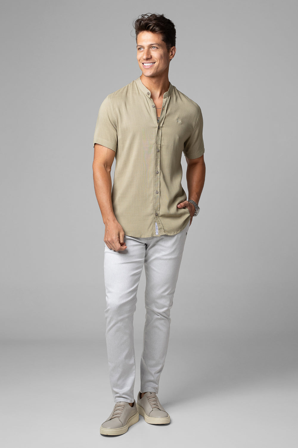 CAMISA DUBAI GOLA PADRE MANGA CURTA