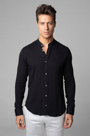 Camisa Social Masculina Dubai Gola Padre Manga Longa Slim