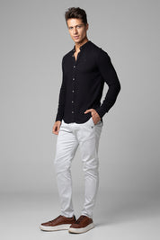 Camisa Social Masculina Dubai Gola Padre Manga Longa Slim