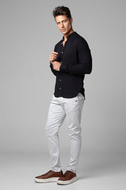Camisa Social Masculina Dubai Gola Padre Manga Longa Slim