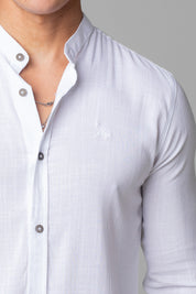 Camisa Social Masculina Dubai Gola Padre Manga Longa Slim
