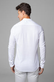 Camisa Social Masculina Dubai Gola Padre Manga Longa Slim
