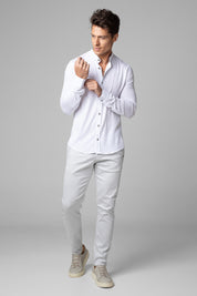 Camisa Social Masculina Dubai Gola Padre Manga Longa Slim