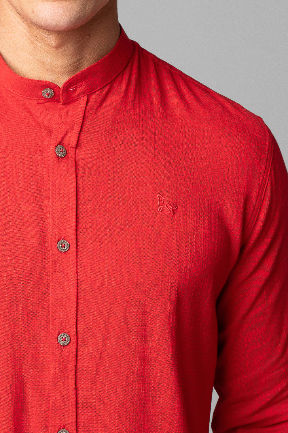 Camisa Social Masculina Dubai Gola Padre Manga Longa Slim