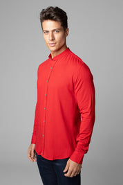 Camisa Social Masculina Dubai Gola Padre Manga Longa Slim