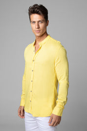 Camisa Social Masculina Dubai Gola Padre Manga Longa Slim