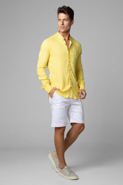 Camisa Social Masculina Dubai Gola Padre Manga Longa Slim