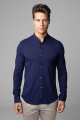 Camisa Social Masculina Dubai Gola Padre Manga Longa Slim
