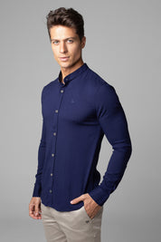 Camisa Social Masculina Dubai Gola Padre Manga Longa Slim