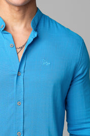 Camisa Social Masculina Dubai Gola Padre Manga Longa Slim