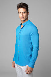 Camisa Social Masculina Dubai Gola Padre Manga Longa Slim