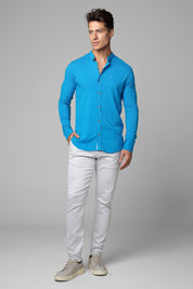Camisa Social Masculina Dubai Gola Padre Manga Longa Slim