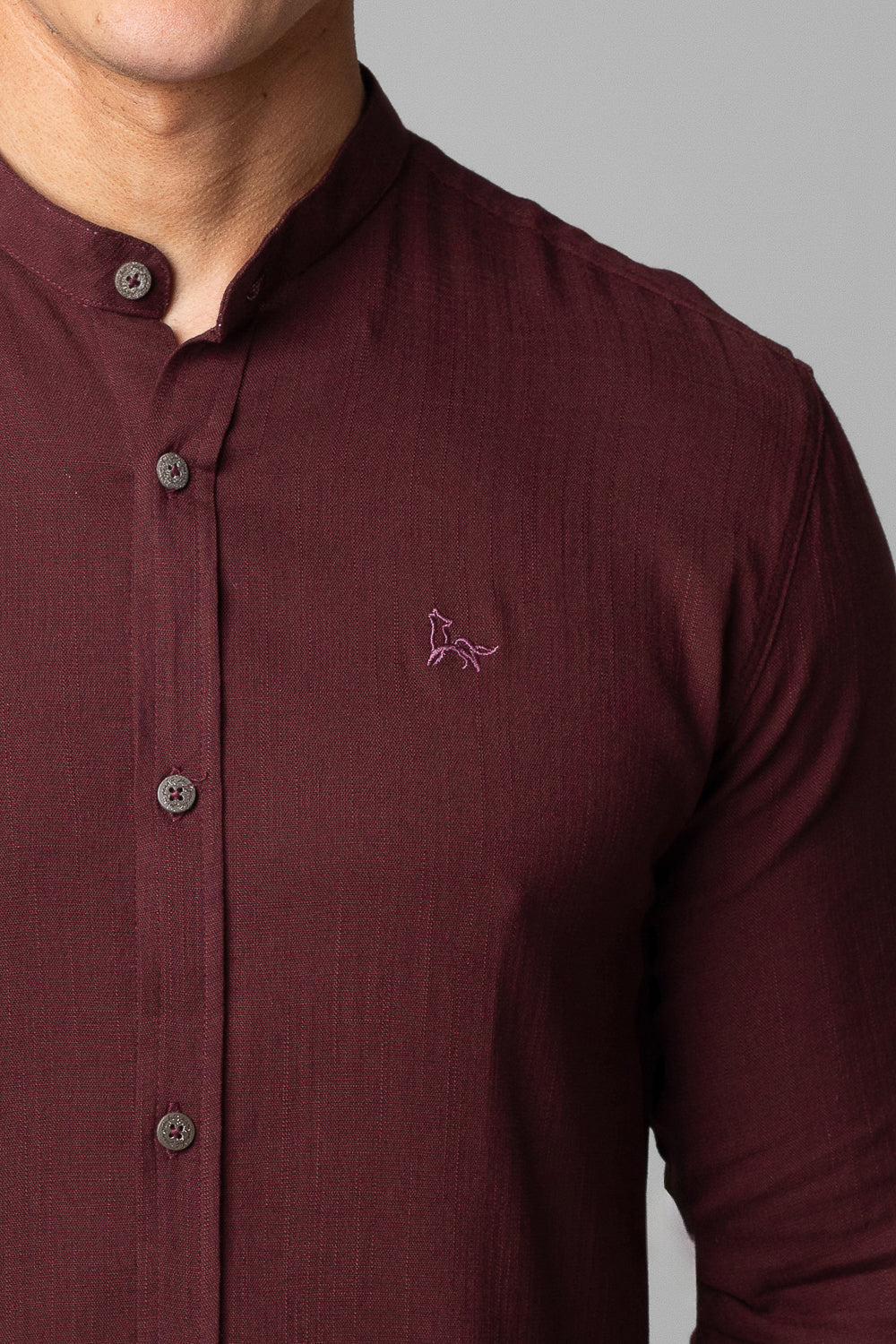 Camisa Social Masculina Dubai Gola Padre Manga Longa Slim