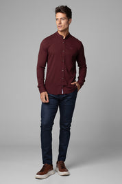 Camisa Social Masculina Dubai Gola Padre Manga Longa Slim