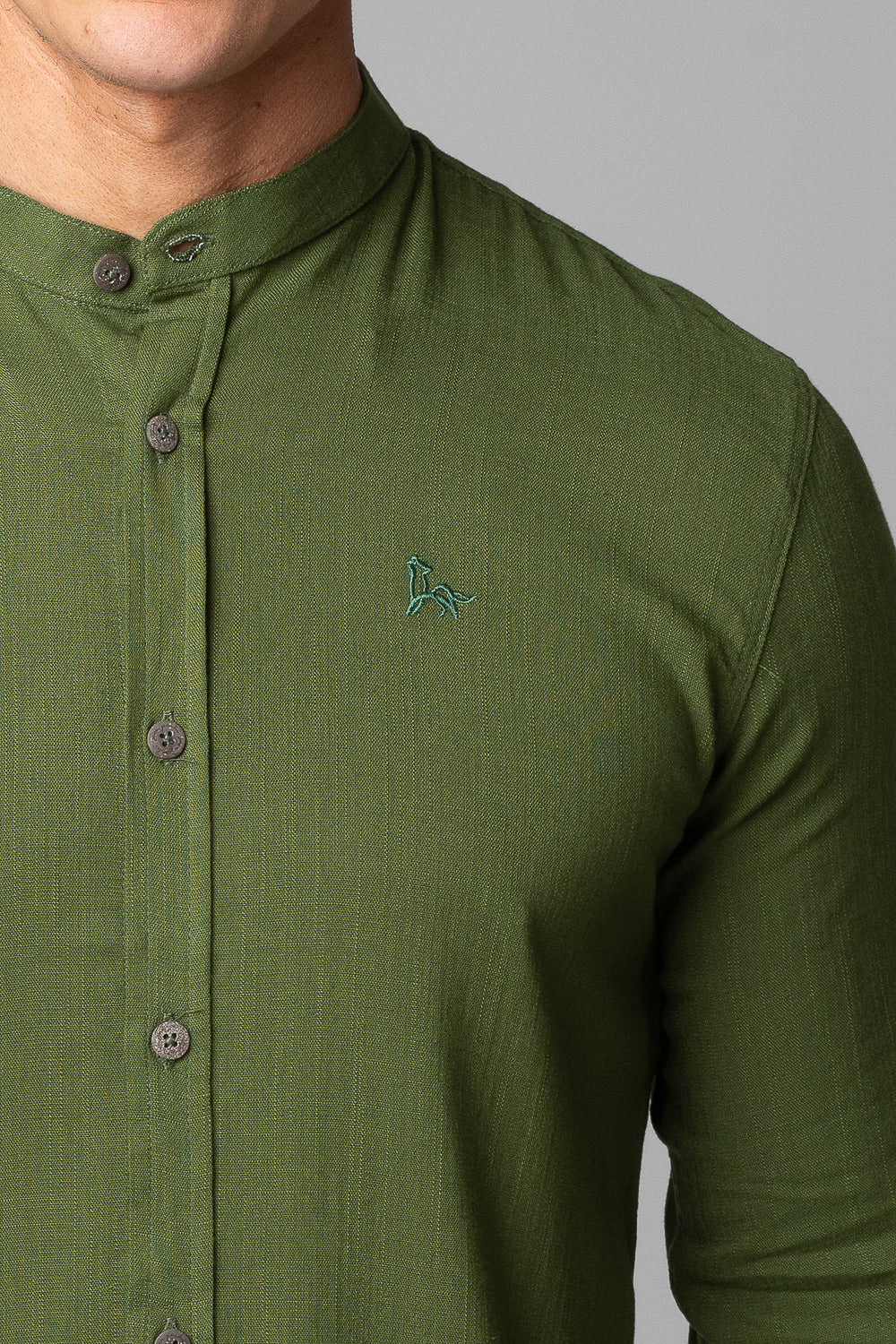 Camisa Social Masculina Dubai Gola Padre Manga Longa Slim