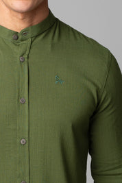 Camisa Social Masculina Dubai Gola Padre Manga Longa Slim