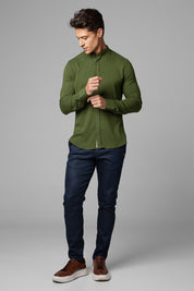 Camisa Social Masculina Dubai Gola Padre Manga Longa Slim