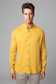 Camisa Social Masculina Dubai Gola Padre Manga Longa Slim