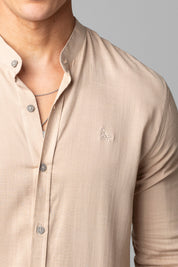 Camisa Social Masculina Dubai Gola Padre Manga Longa Slim