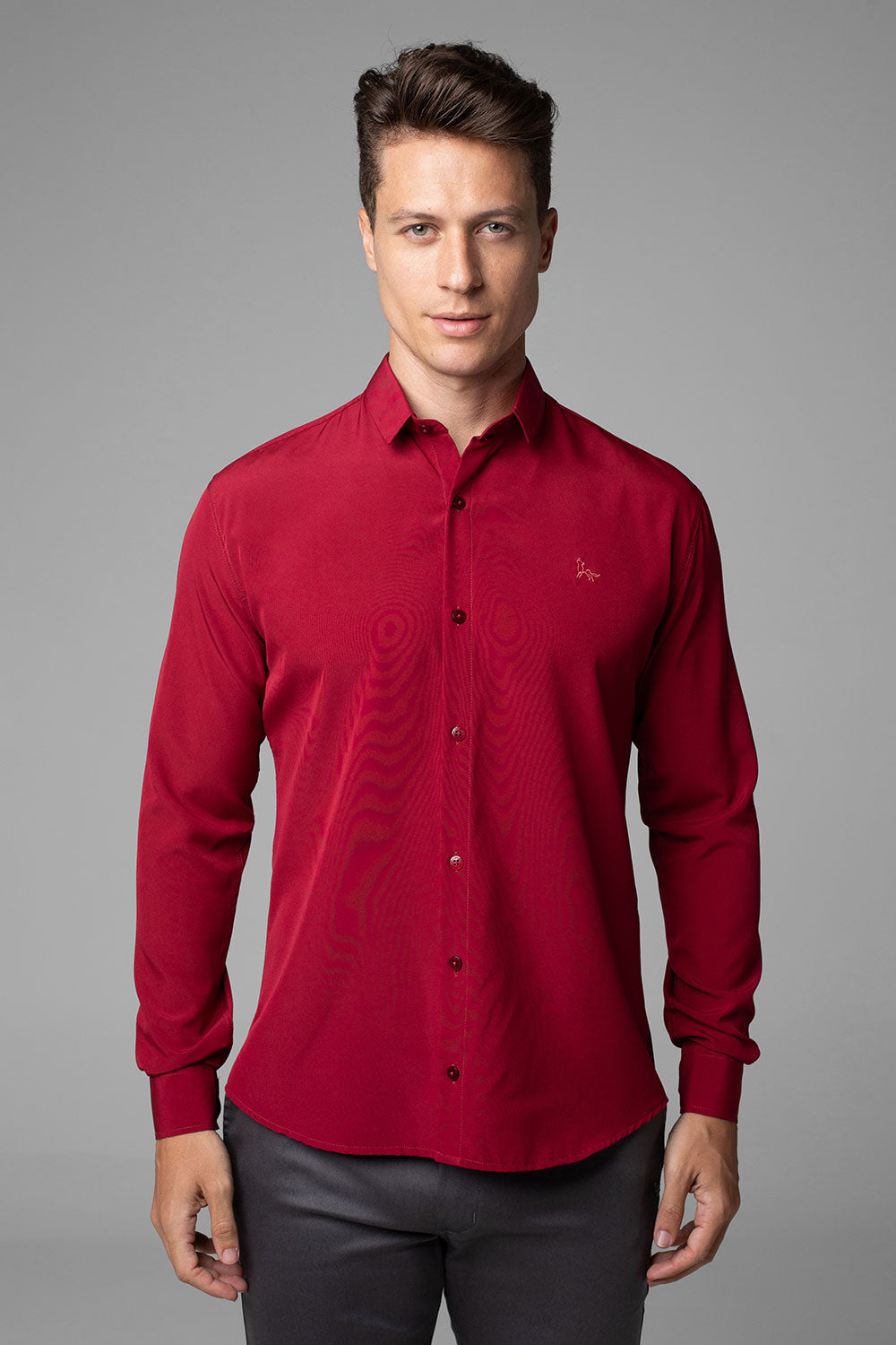 Camisa Social Masculina W.R Repelente a Líquidos e Manchas Slim