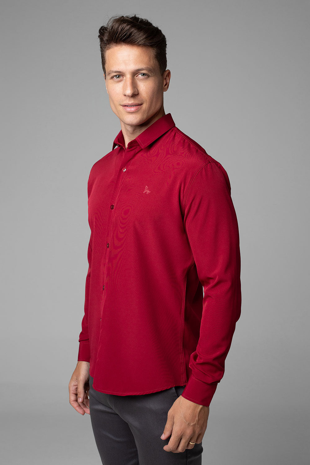 Camisa Social Masculina W.R Repelente a Líquidos e Manchas Slim