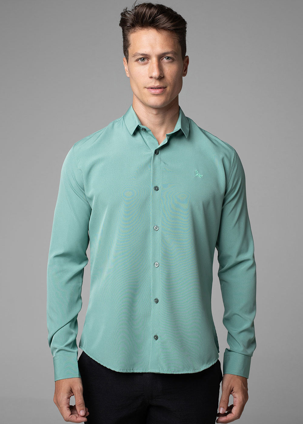 Camisa Social Masculina W.R Repelente a Líquidos e Manchas Slim