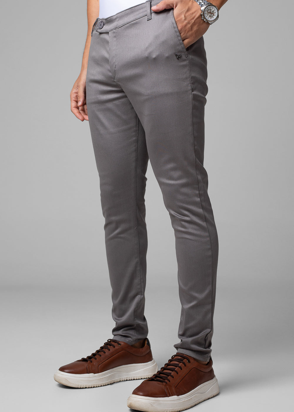 Calça Alfaiataria Masculina Barbara Cós Transpassado Slim