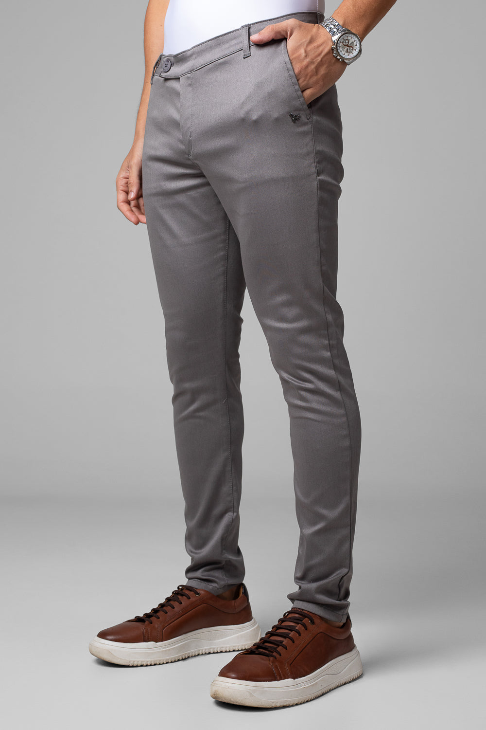 Calça Alfaiataria Masculina Barbara Cós Transpassado Slim