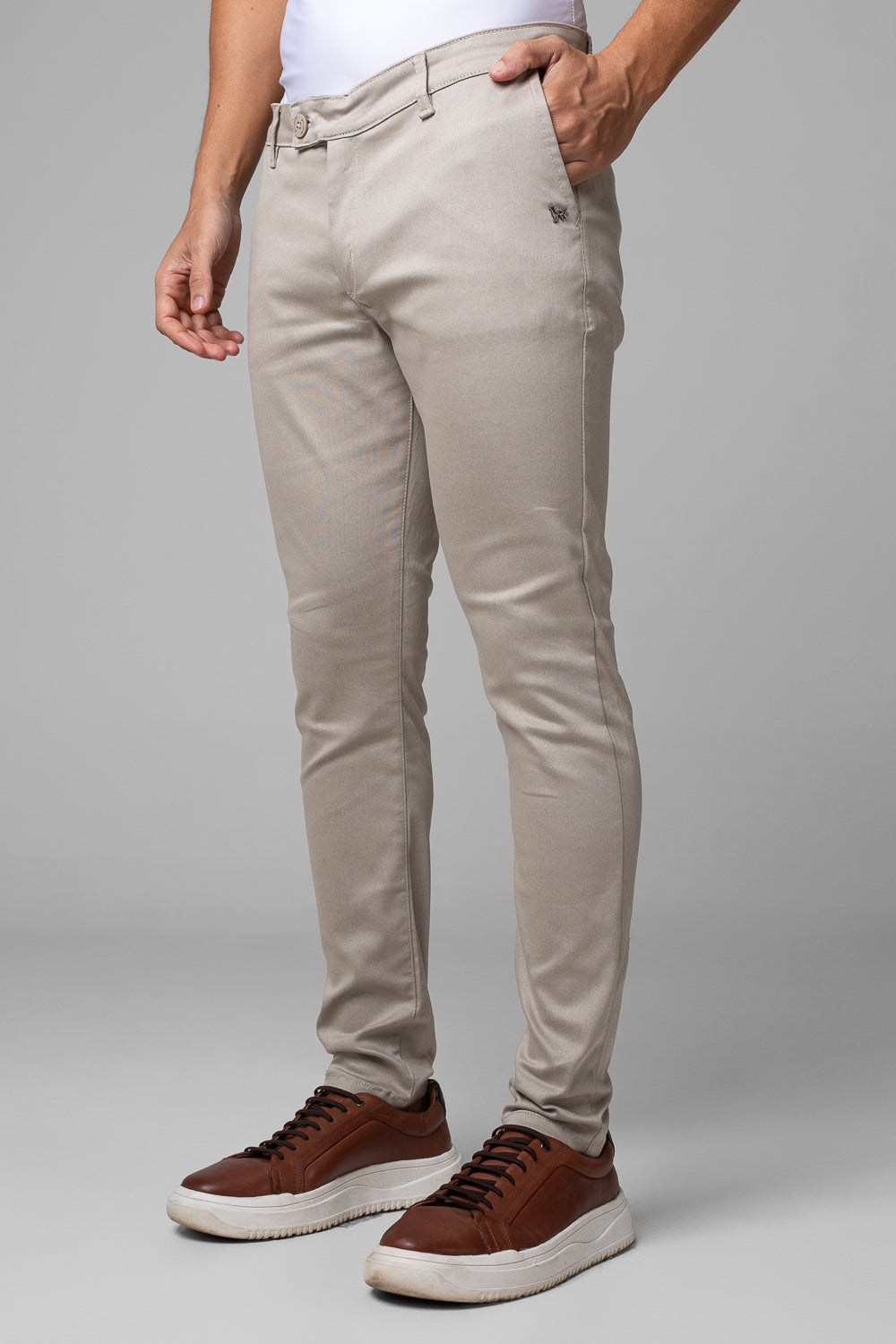Calça Alfaiataria Masculina Barbara Cós Transpassado Slim
