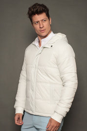 Jaqueta Masculina com Capuz Slim Velluto Napoli