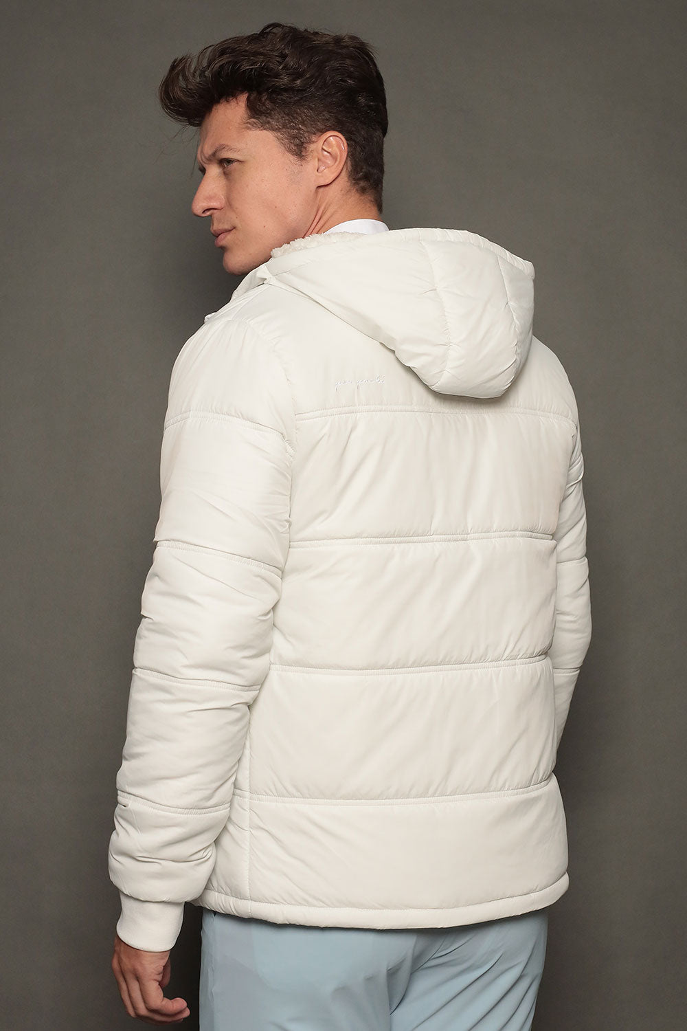 Jaqueta Masculina com Capuz Slim Velluto Napoli