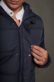 Jaqueta Masculina com Capuz Slim Velluto Napoli