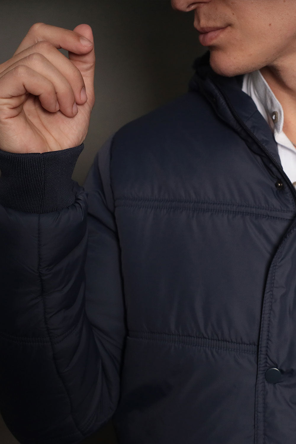 Jaqueta Masculina com Capuz Slim Velluto Napoli
