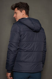 Jaqueta Masculina com Capuz Slim Velluto Napoli