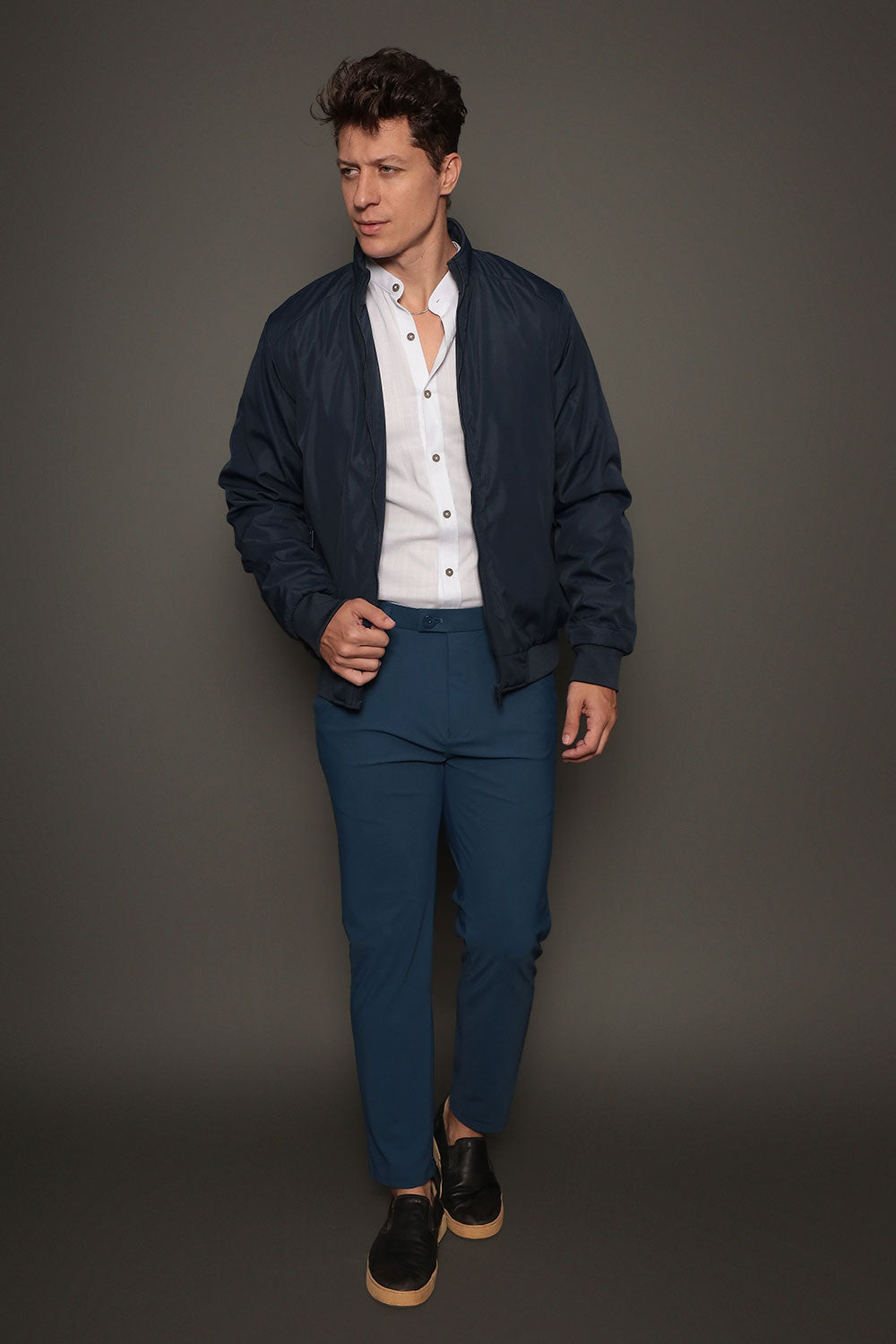 Jaqueta Bomber Masculina Slim Serenita Roma