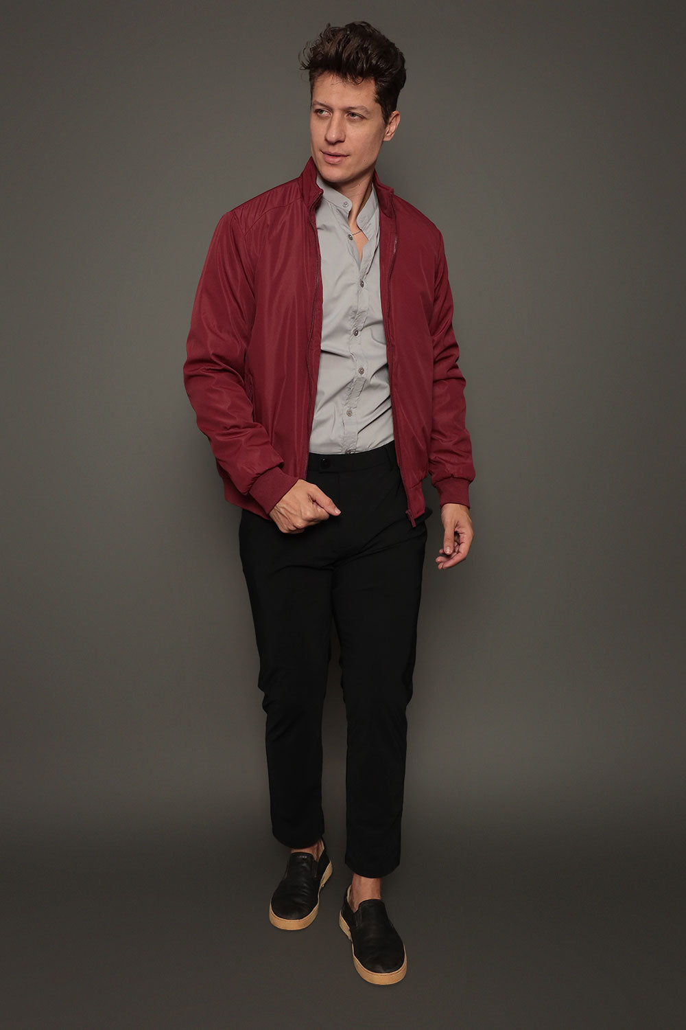 Jaqueta Bomber Masculina Slim Serenita Roma