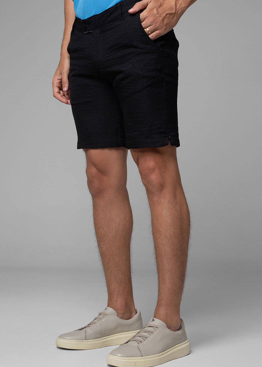 Bermuda Alfaiataria Linho Masculina Dallas