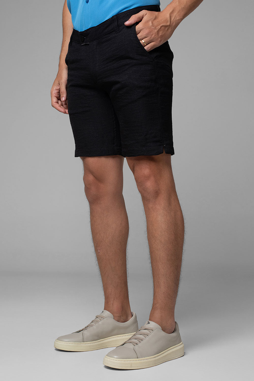 Bermuda Alfaiataria Linho Masculina Dallas