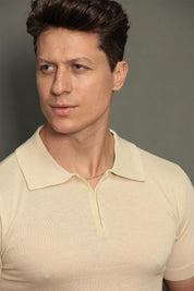 Polo Tricot Masculina Slim com Zíper Invisível Mônaco