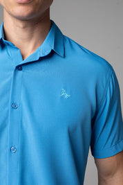Camisa Social W.R Manga Curta Repelente a Líquidos Slim